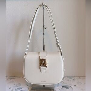 Senreve Cream Crossbody Bag with Gold Accent